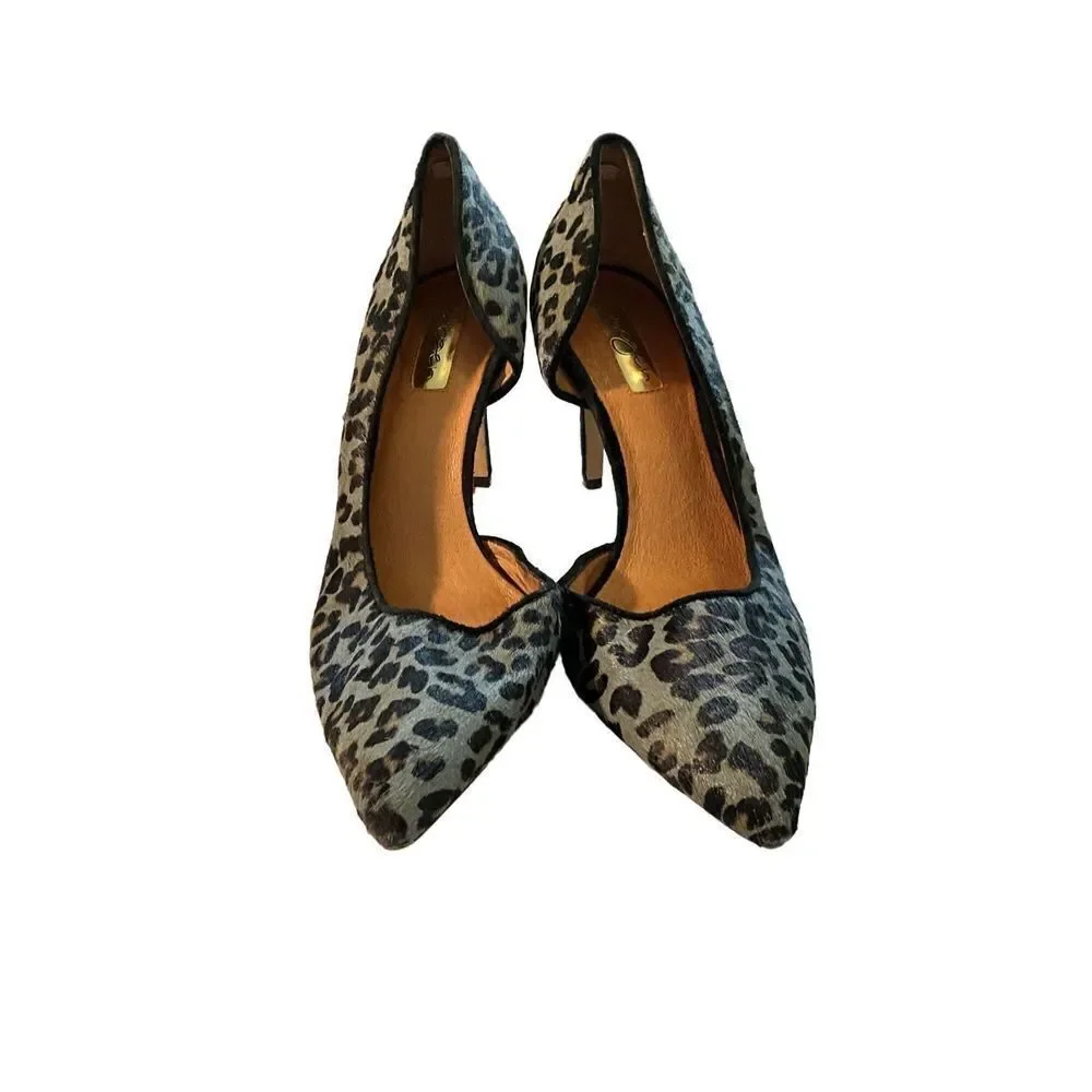 Halogen CalfHair Animal Print Leather Pumps
